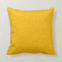 Celtic Inspired Yellow Tribal Weave Pattern Throw Pillow