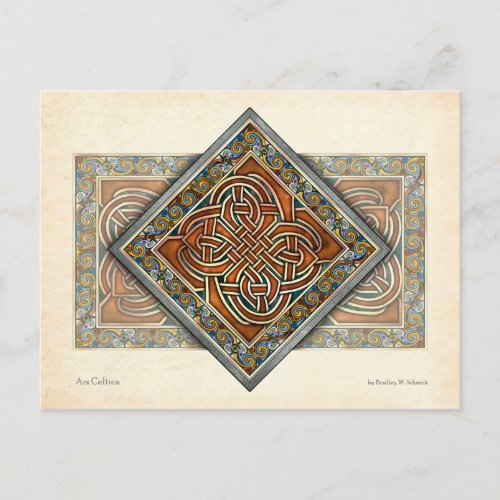 Celtic Interlace Panel Postcard