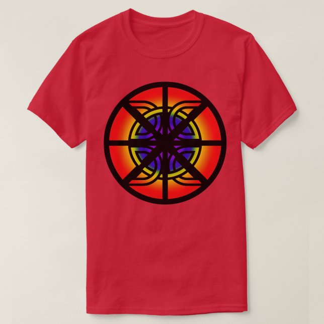 Celtic Interlaced Wheel of The Year T-Shirt (Design Front)