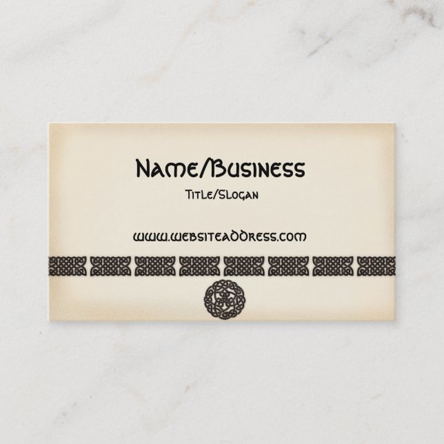 Celtic Irish Bars & Symbols Design Business Cards (Front)