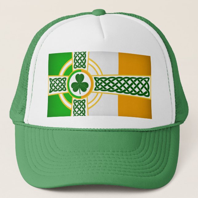 Celtic Irish Flag Design for Cap (Front)