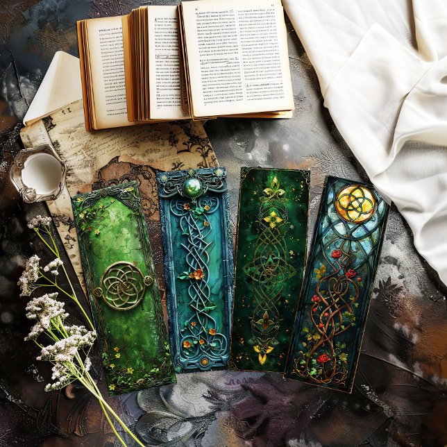 Celtic Irish Knot Bookmarks, Fantasy Bookmarks s5 (collection of 4 celtic irish bookmarks)