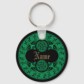 Celtic Irish Personalized Name Keychain by thallock at Zazzle