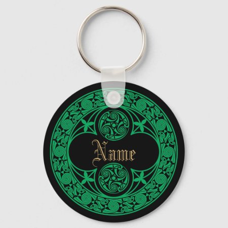 Celtic Irish Personalized Name Keychain