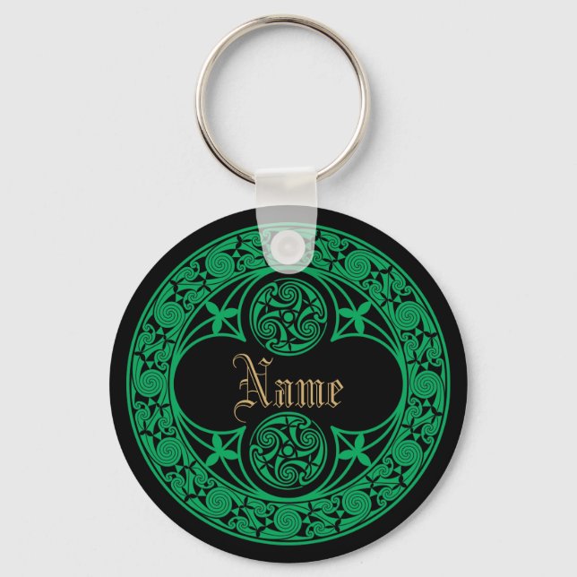 Celtic Irish Personalized Name Keychain (Front)