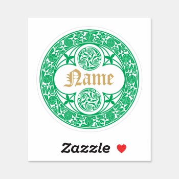 Celtic Irish Personalized Name Template Sticker by thallock at Zazzle