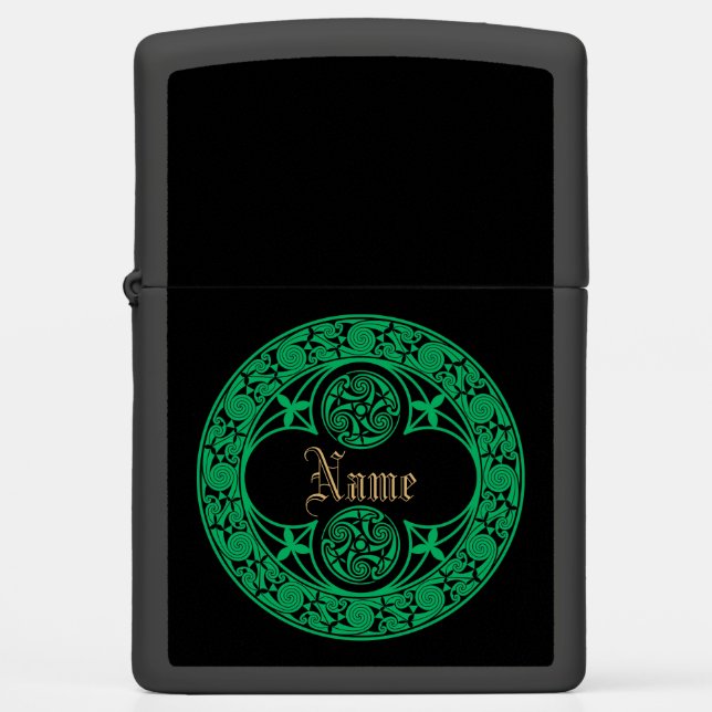 Celtic Irish Personalized Name Zippo Lighter (Front)