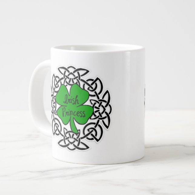 Celtic Irish Princess Large Coffee Mug (Front Left)