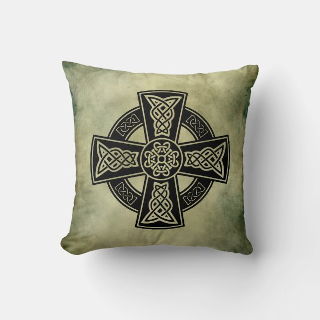 celtic irish sacred symbols throw pillow (Front)