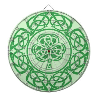 Celtic Irish Shamrock Shield Traditional Irish Dart Board