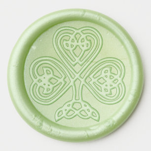celtic irish shamrock wax seal stickers