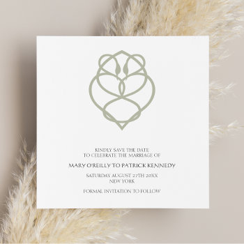Celtic Irish Swan Love Knot Wedding Save The Date by FarrellAndChase at Zazzle