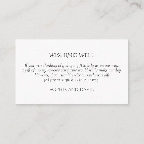 Celtic Irish Swan Love Knot Wishing Well Wedding Enclosure Card