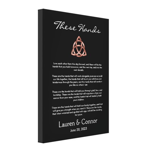 Celtic Irish Wedding Vows Handfasting Ceremony Canvas Print Zazzle