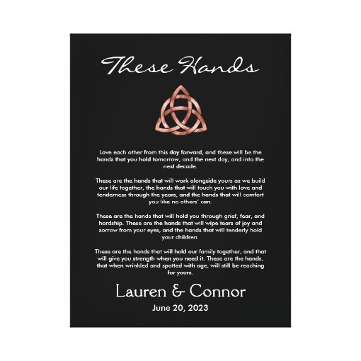 Celtic Irish Wedding Vows Handfasting Ceremony Canvas Print Zazzle   Celtic Irish Wedding Vows Handfasting Ceremony Canvas Print R56c469b5c3734365bf2721b7156d5c93 Wtf 8byvr 510 