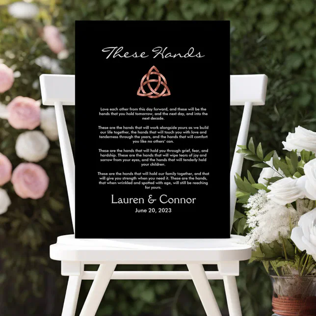 Celtic Irish Wedding Vows Handfasting Ceremony Canvas Print Zazzle