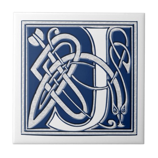 Celtic J Monogram Tile Zazzle Celtic J Monogram Tile