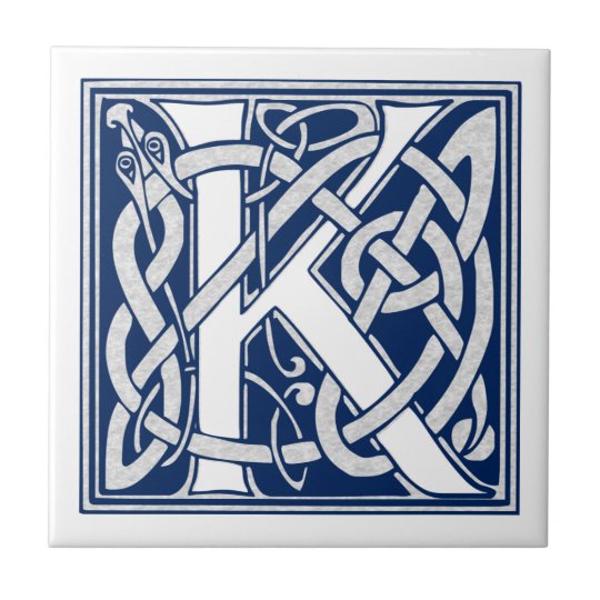 Celtic K Monogram Tile Zazzle Celtic K Monogram Tile