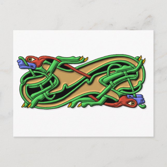 Celtic Knot 2 dogs – colors Postcard (Front)