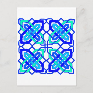Celtic Knot 3 Blue Postcard