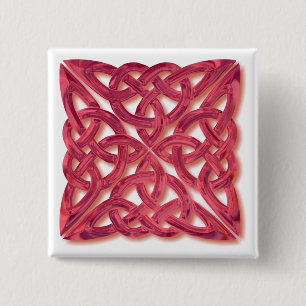 Celtic Knot 4-square glass Pinback Button