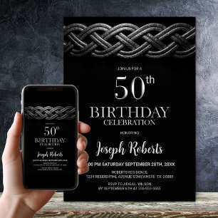 Celtic Knot 50th Birthday Party Invitation
