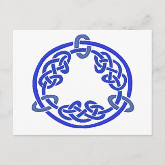Celtic Knot 7 Blue Postcard