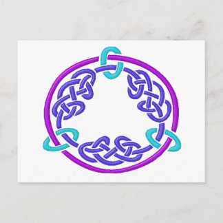 Celtic Knot 7 Purple Postcard