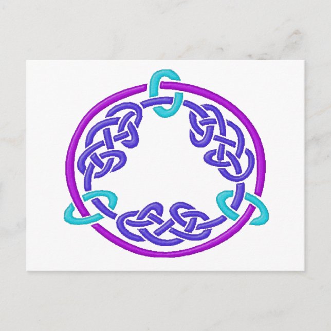Celtic Knot 7 Purple Postcard (Front)