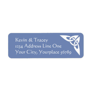 Celtic Knot Address Label - Cornflower