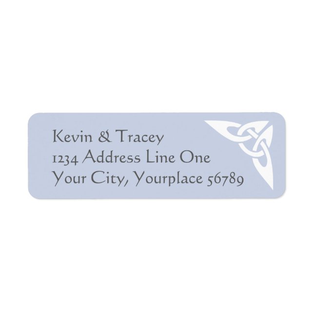 Celtic Knot Address Label - light blue (Front)