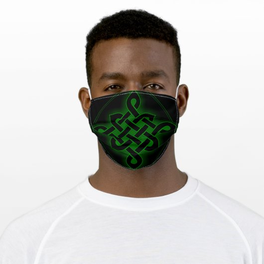 celtic knot adult cloth face mask (Worn)