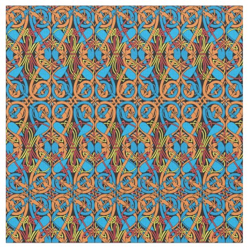 Celtic Knot Animals Lindisfarne Pattern Fabric
