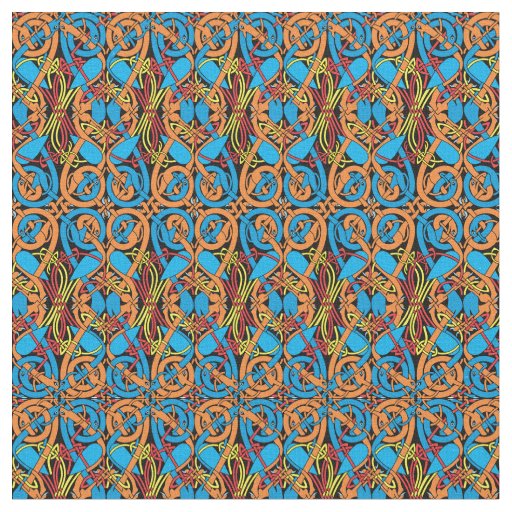 Celtic Knot Animals Lindisfarne Pattern Fabric