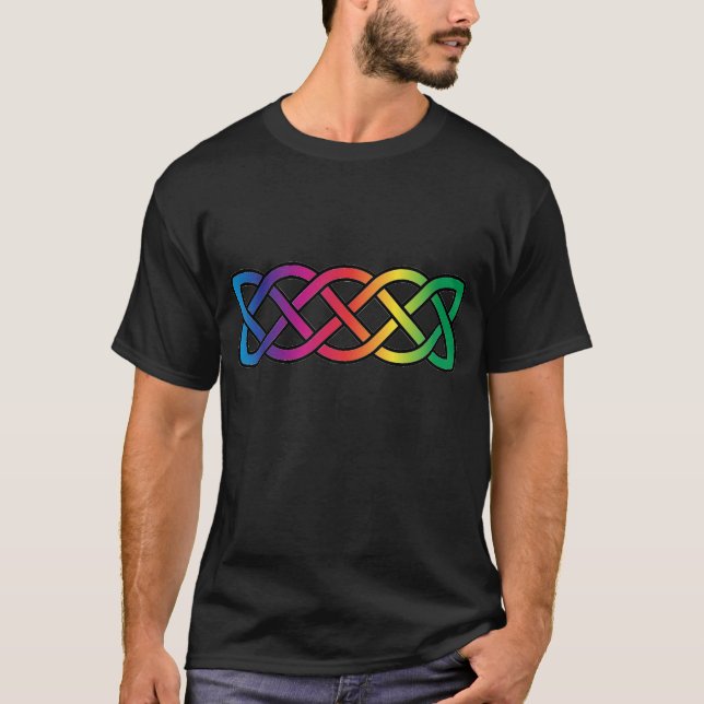 Celtic Knot Band Rainbow Gay Pride T-Shirt (Front)
