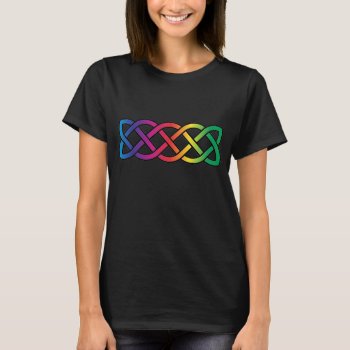 Celtic Knot Band Rainbow Lesbian Pride T-shirt by Angharad13 at Zazzle