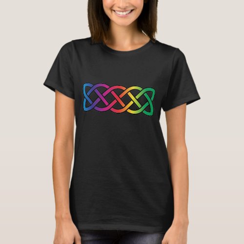 Celtic Knot Band Rainbow Lesbian Pride T_Shirt