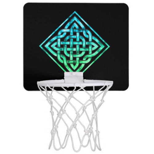 Celtic Knot Basketball Hoop _ Diamond Blue Green