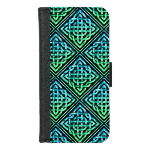 Celtic Knot _ Blue Green iPhone Wallet Case