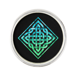 Celtic Knot - Blue Green Lapel Pin