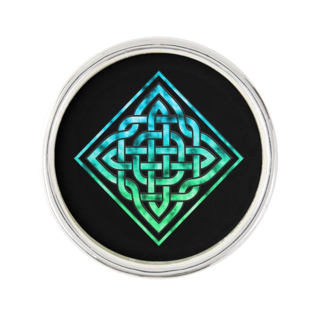 Celtic Knot - Blue Green Lapel Pin
