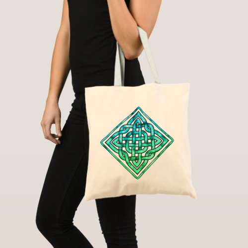 Celtic Knot _ Blue Green Tote Bag