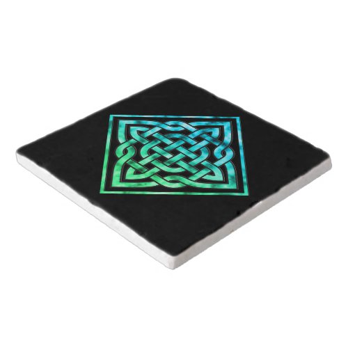 Celtic Knot _ Blue Green Trivet