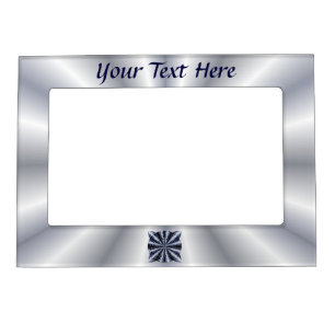 Celtic Knot Blue Metallic Magnetic Photo Frame
