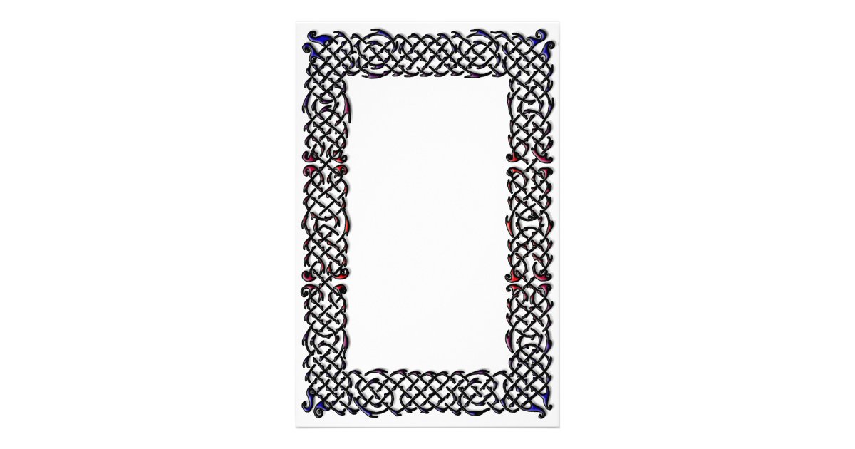 celtic knot border stationery