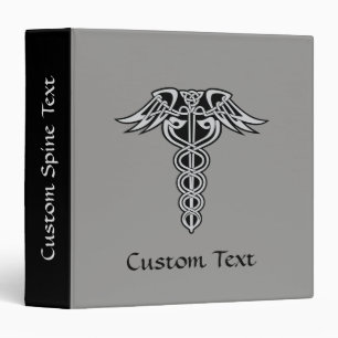 Celtic Knot Caduceus 3 Ring Binder