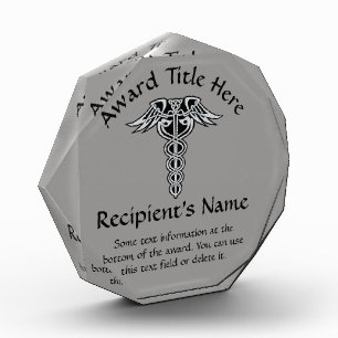 Celtic Knot Caduceus Acrylic Award