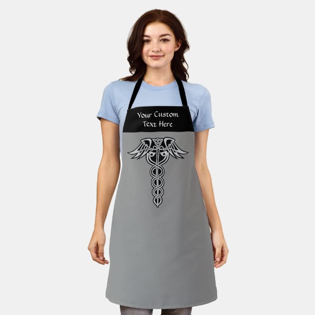 Celtic Knot Caduceus Apron (Worn)