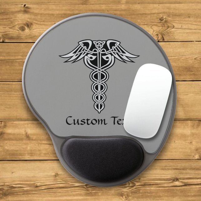 Celtic Knot Caduceus Gel Mouse Pad (Creator Uploaded)