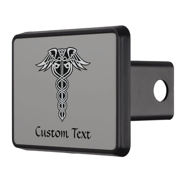 Celtic Knot Caduceus Hitch Cover (Left)